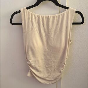 Cream Tank with built in bra